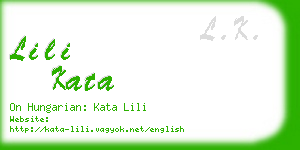 lili kata business card